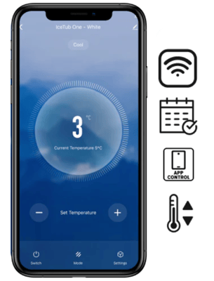 A mobile app that helps control a electric ice bath