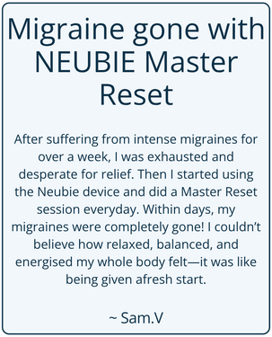 Migraine gone with NEUBIE Master Reset - white
