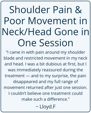 Shoulder Pain and Poor Movement in NeckHead Gone in One Session - white