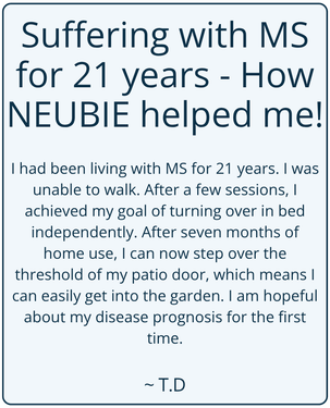 Suffering with MS for 21 years - How NEUBIE helped me! - white